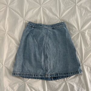 Wilfred Light Blue Denim A-Line Skirt